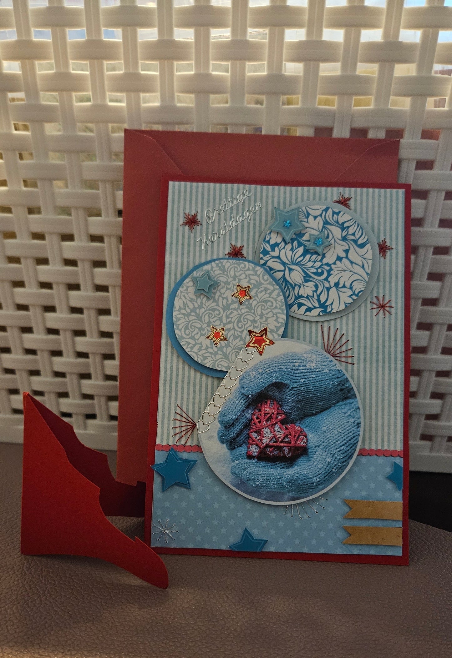 3D kerstkaartje sterretjes