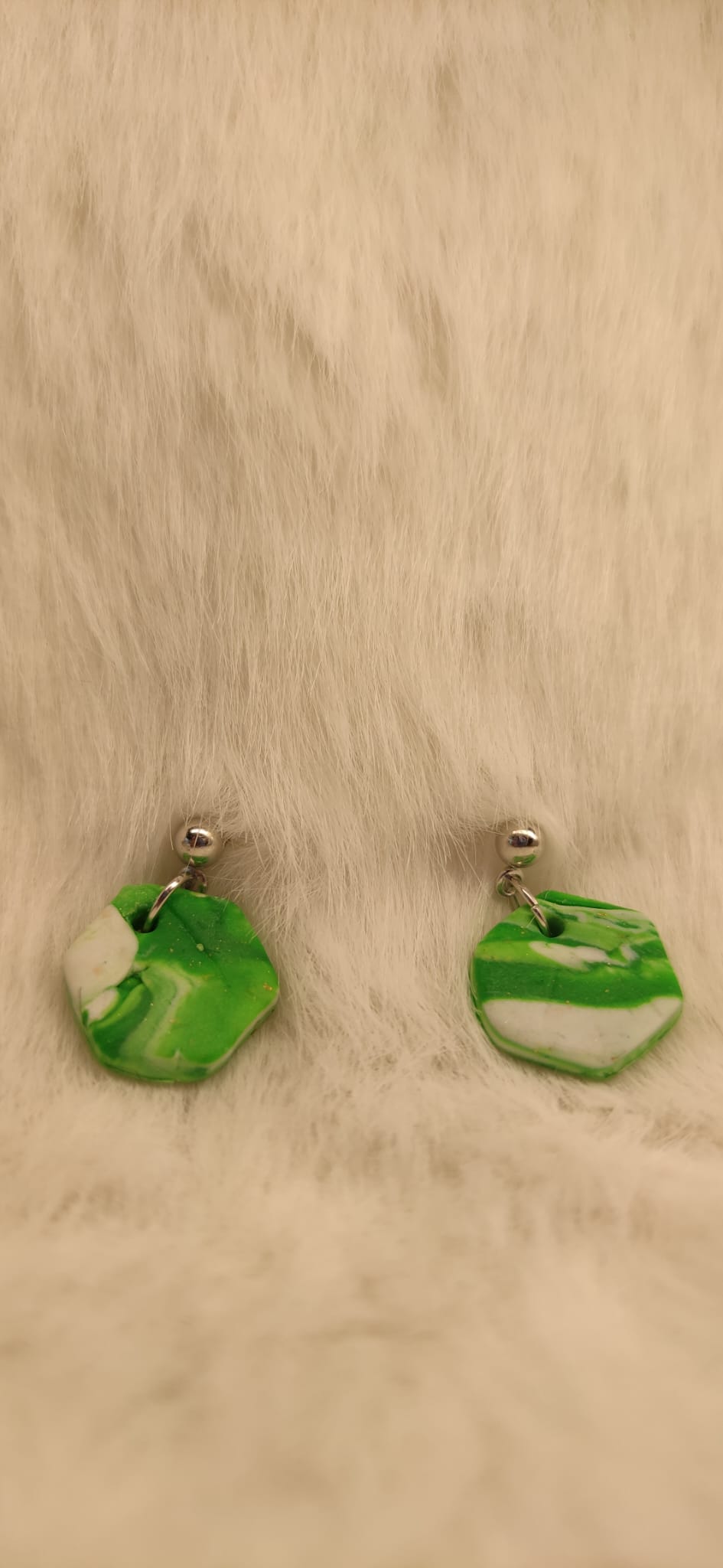 Wit / groen gemarmerde stekertjes