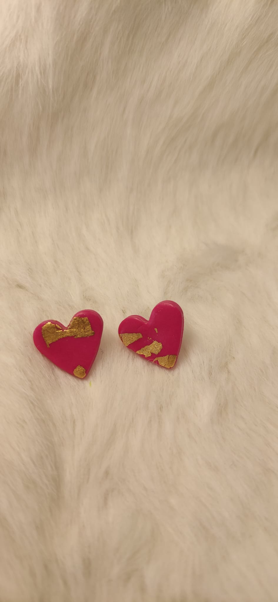 Fel roze hartjes met goud