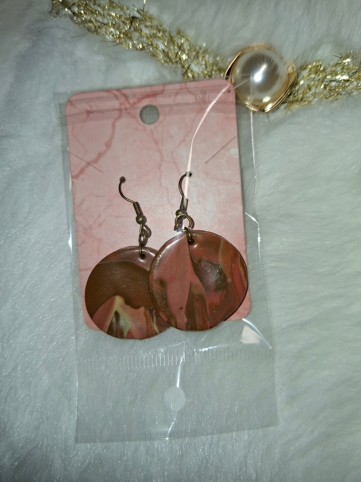 Bruine / oud roze hangers