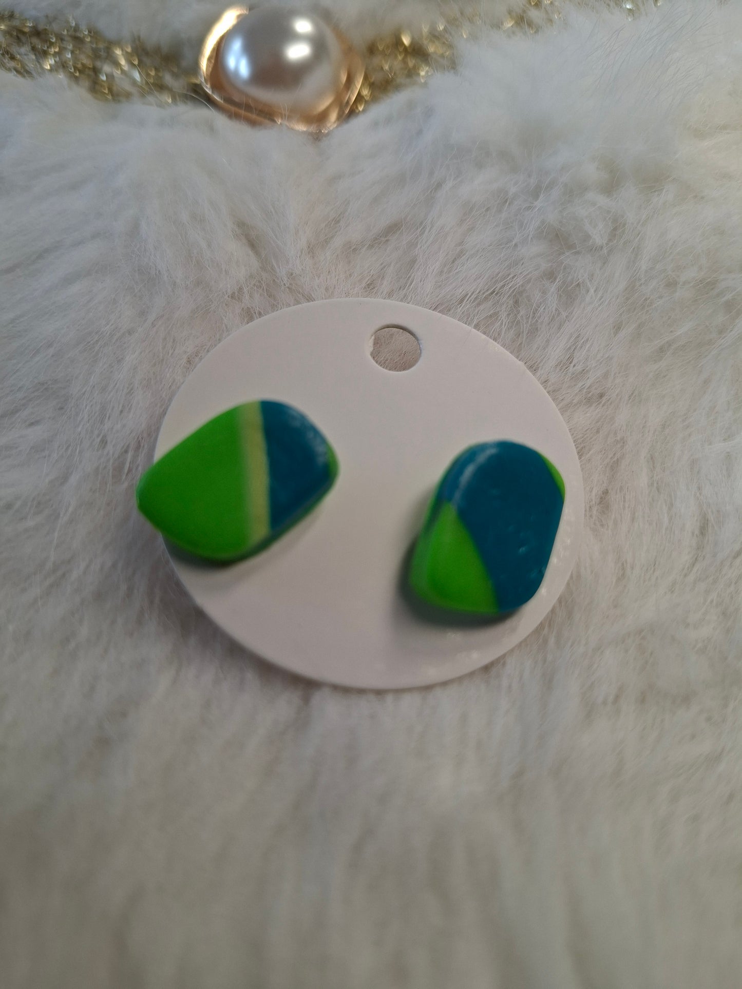 Blauwe groen gemarmerde stekertjes