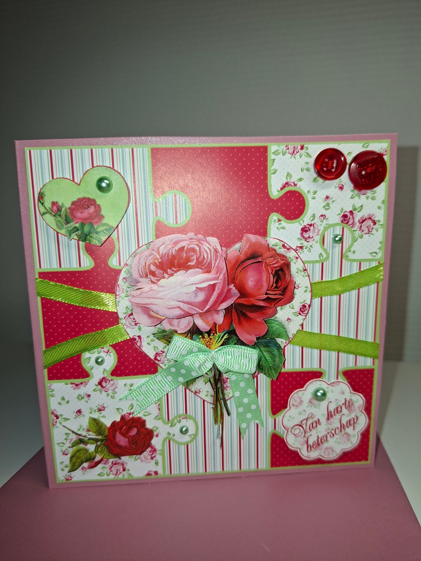 Van harte beterschap roses