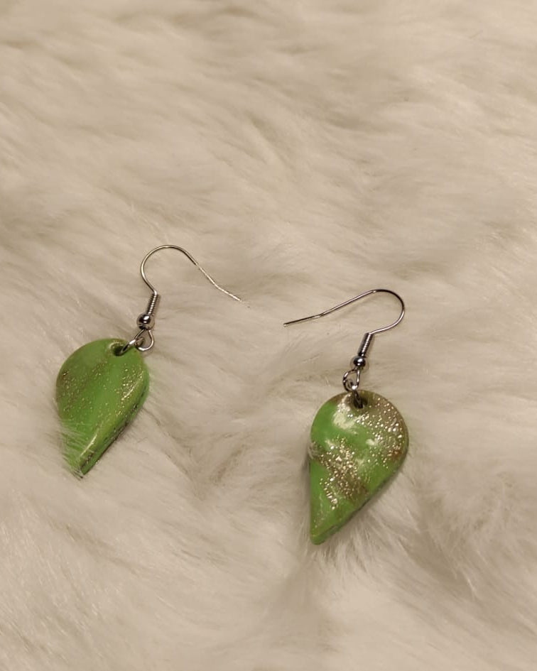 Groene glitter druppel