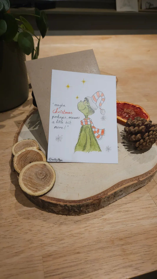 Kerstkaart Grinch