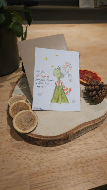 Kerstkaart Grinch