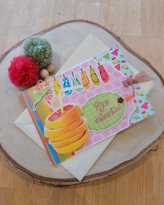 3D kaartje Fijne Vakantie