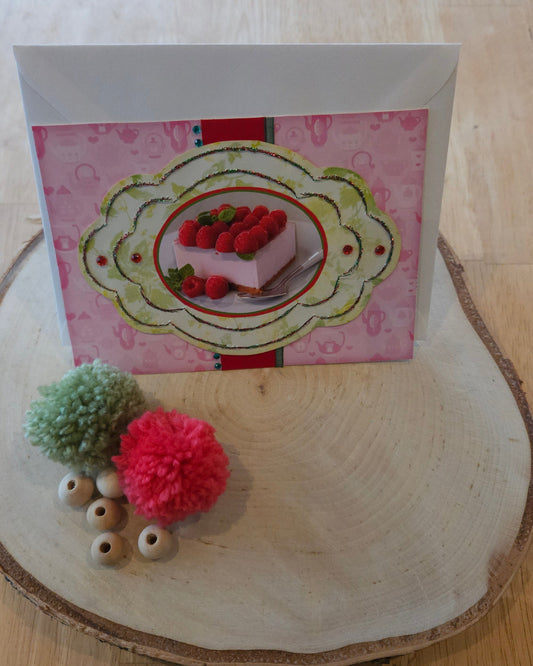 3D kaartje frambozen