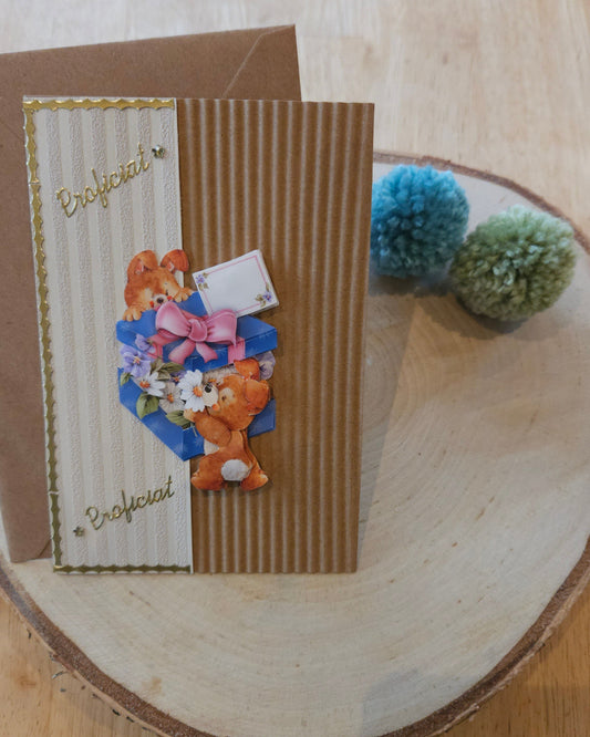 3D kaartje cadeaukonijntjes