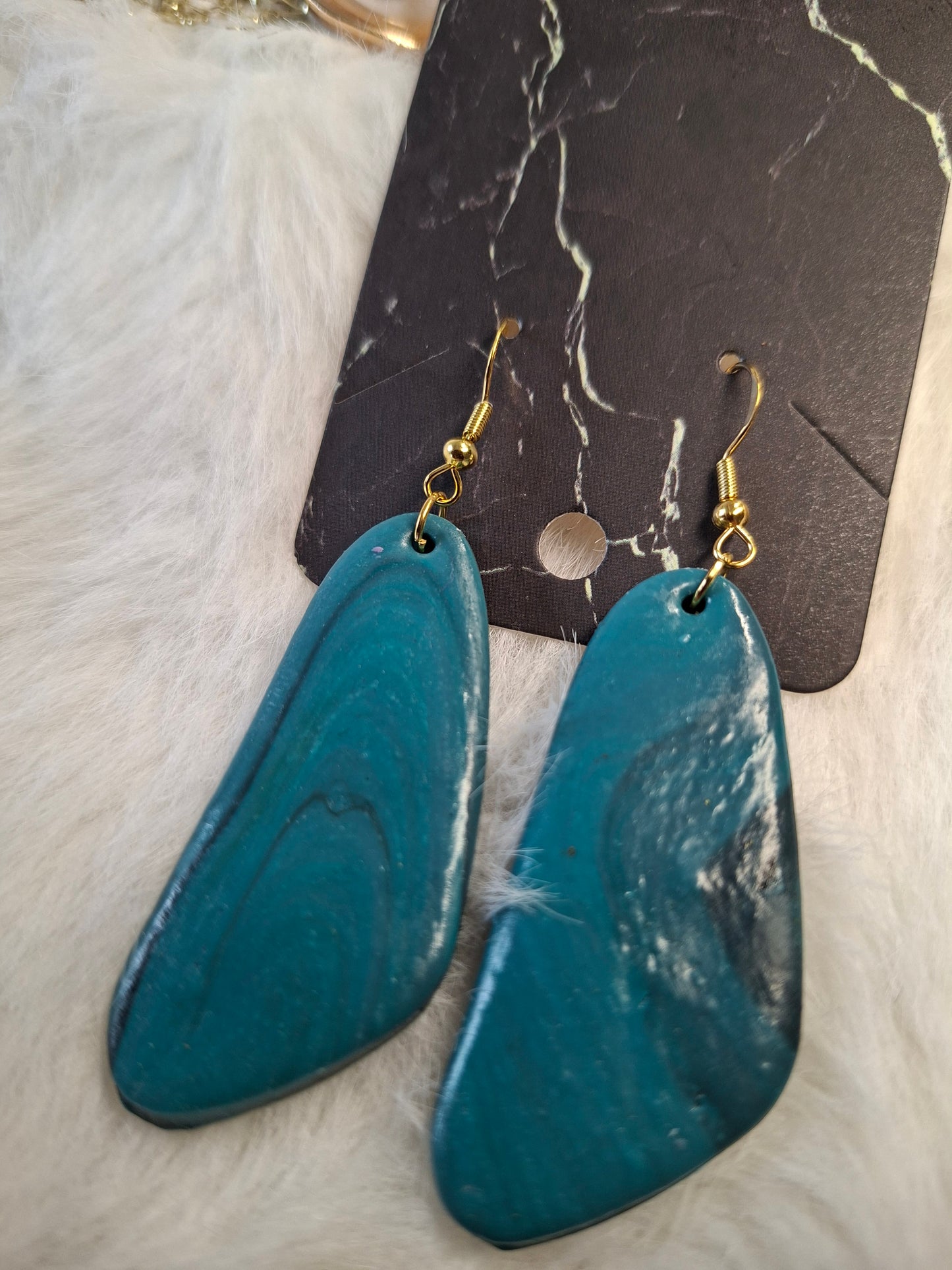 Blauwe gemarmerde hangers