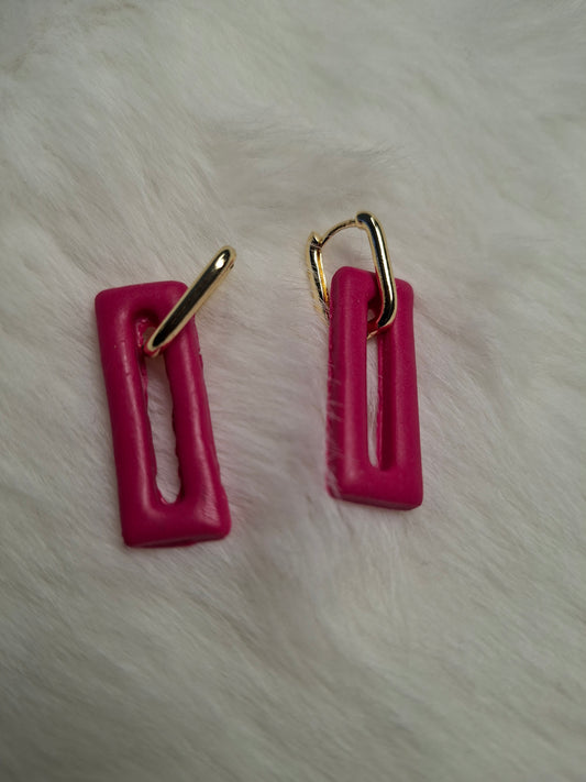 Fel roze holle hangertjes - 2 varianten