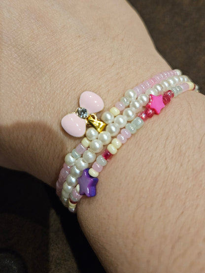 Set 3 armbanden Cotton Candy