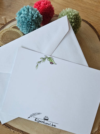 Geïllustreerde geboorte wenskaart wasdraadbaby
