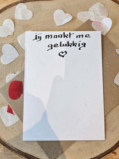 Geïllustreerde wenskaart cup of love