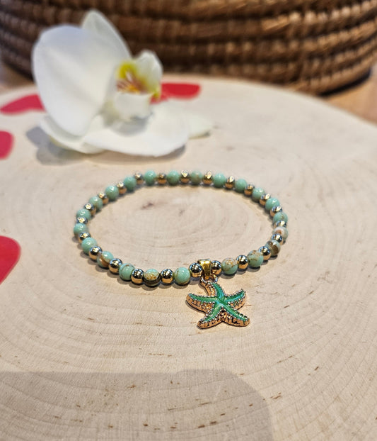 Armband green seastar