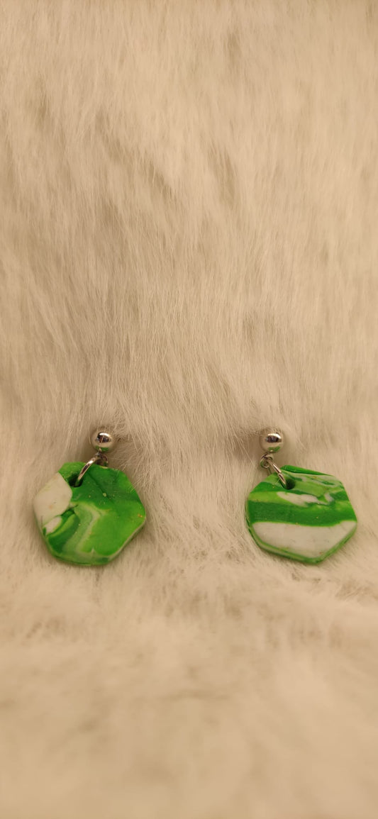 Wit / groen gemarmerde stekertjes
