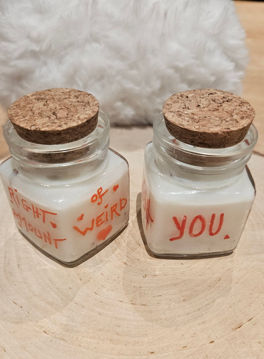 Set Valentijn geurkaarsen sojawas