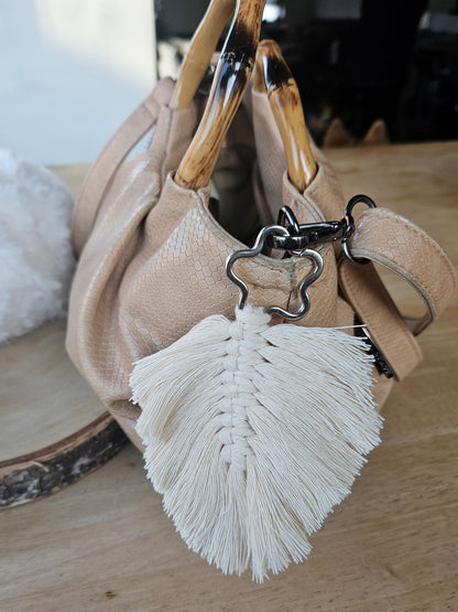 Sleutelhanger - handtasbedel White Flower