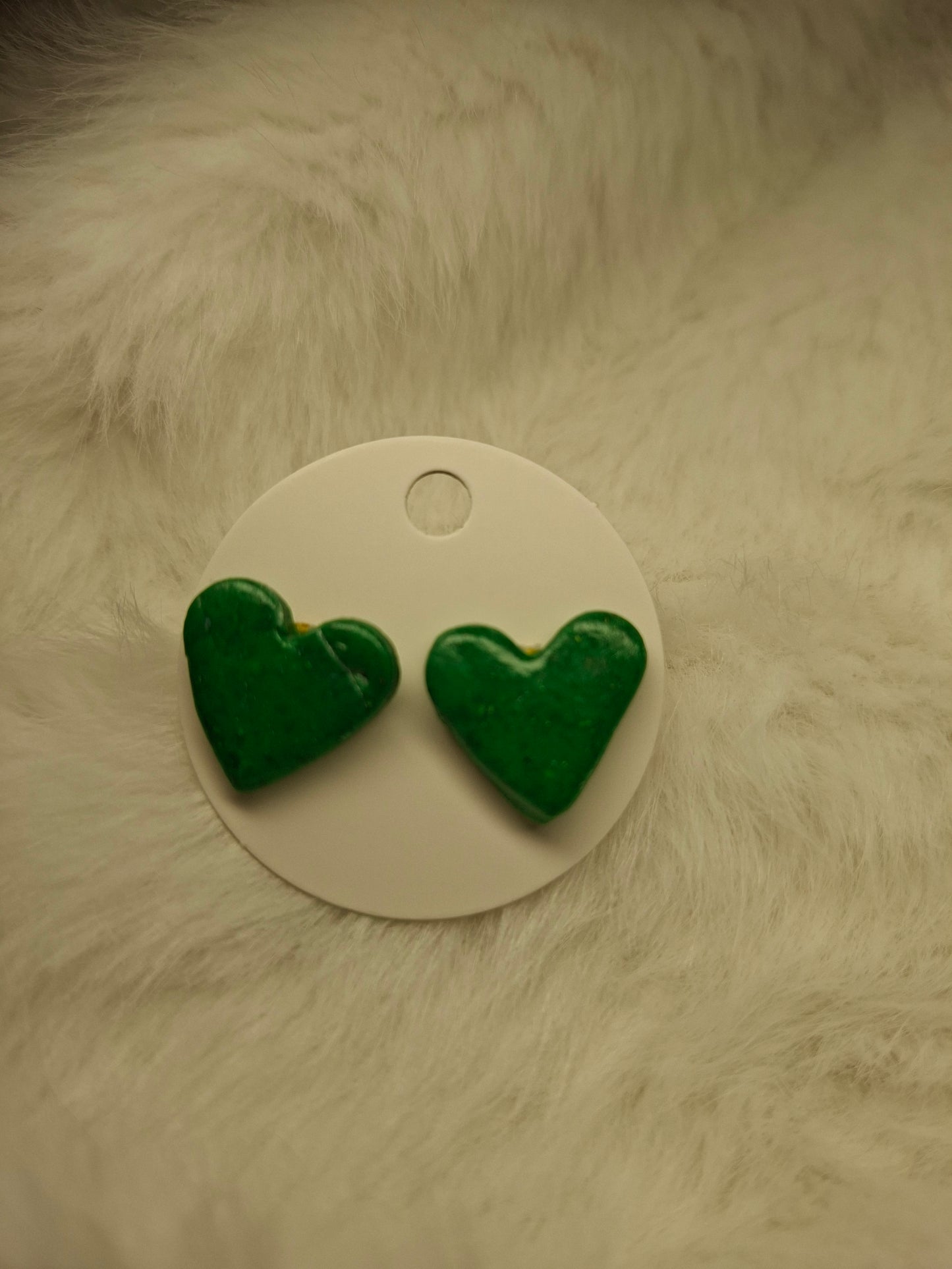 Smaragdgroene hartjes - stekertjes