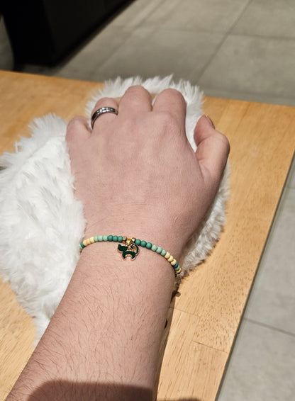 Armband green kittycat