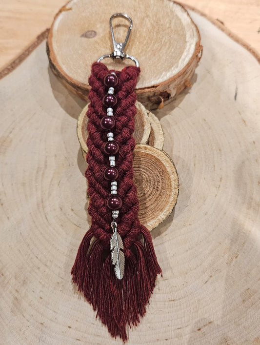 Sleutelhanger - handtasbedel Red Feather