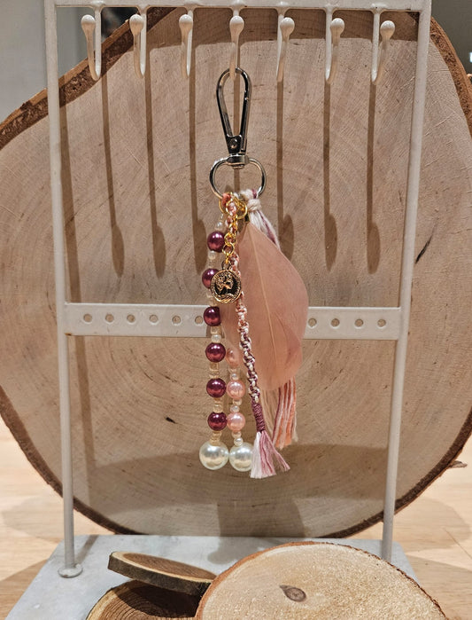 Sleutelhanger - handtasbedel Pink Angel