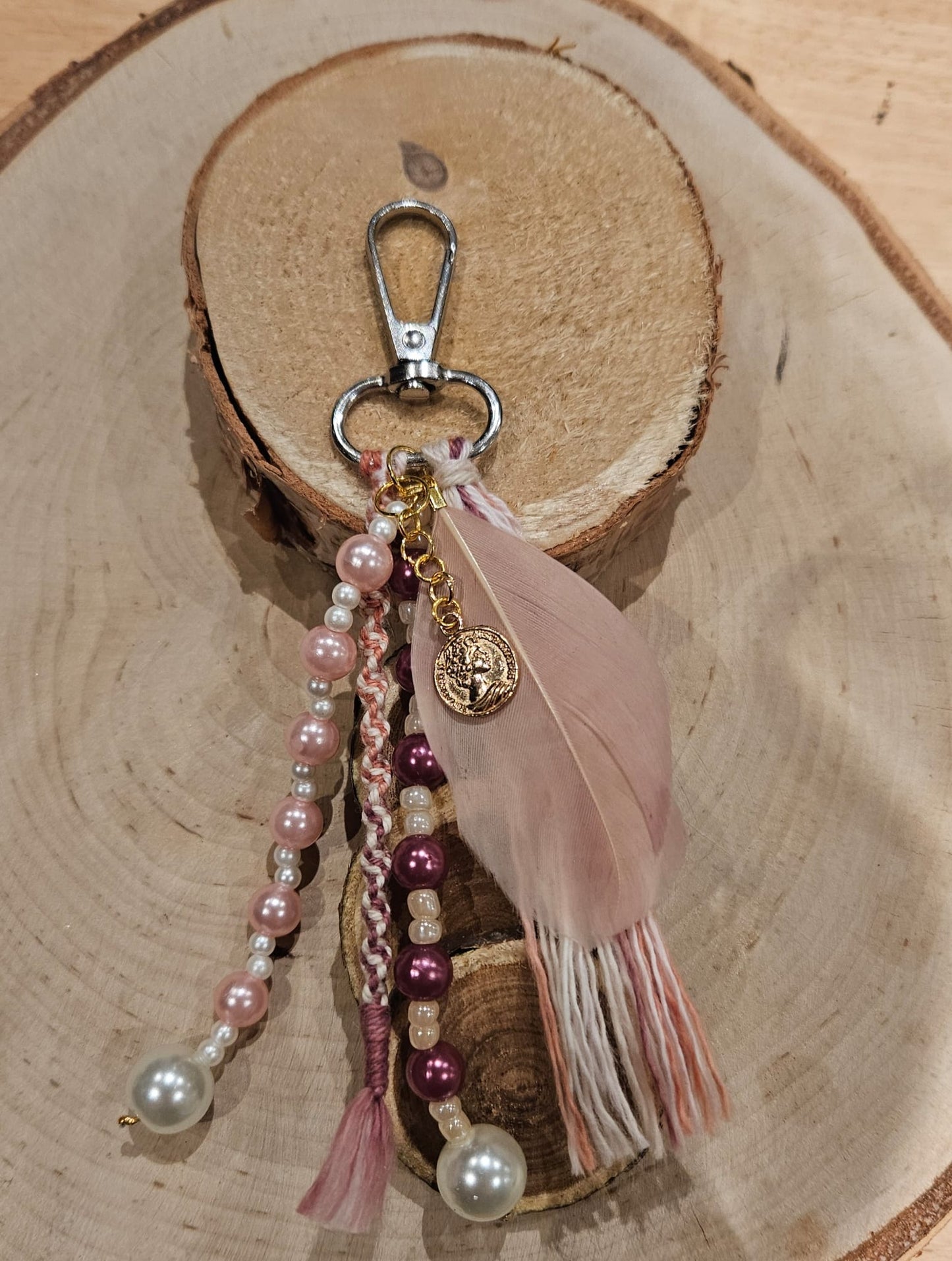 Sleutelhanger - handtasbedel Pink Angel