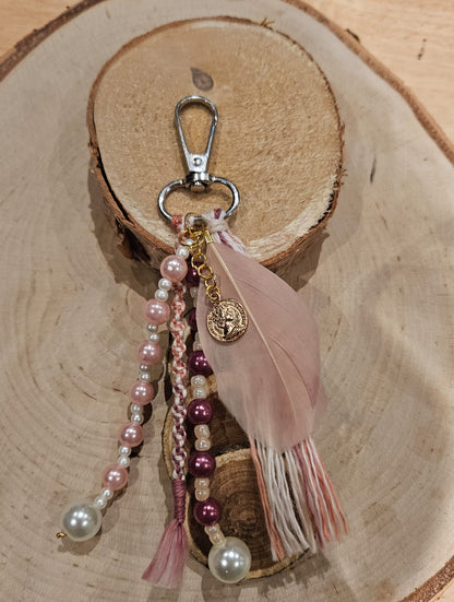 Sleutelhanger - handtasbedel Pink Angel